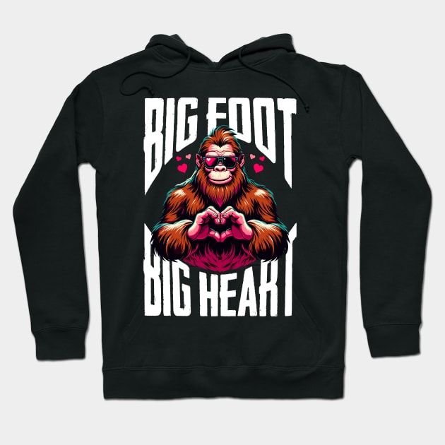 Sasquatch Big Foot  Big Heart Hoodie by DigitalNerd